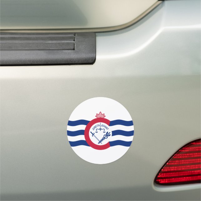 Flag of Cincinnati, Ohio  Car Magnet (In Situ)