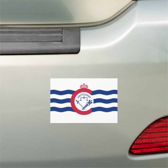 Flag of Cincinnati, Ohio  Car Magnet (In Situ)