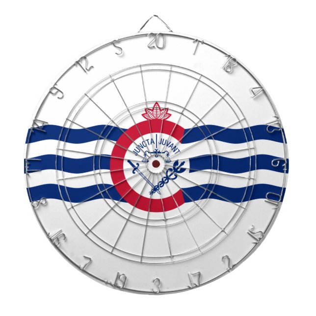 Flag of Cincinnati (Ohio) Dart Board (Front)