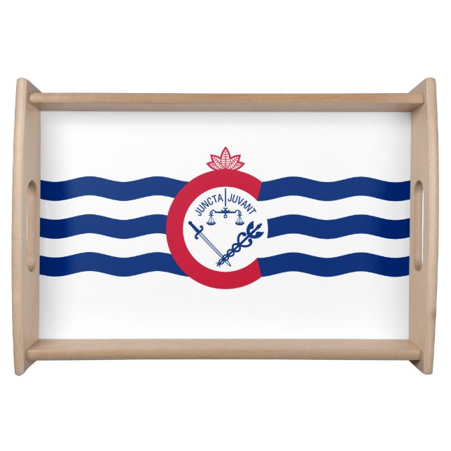 Flag of Cincinnati, Ohio Serving Tray (Front)