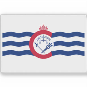 Flag of Cincinnati, Ohio Sticker