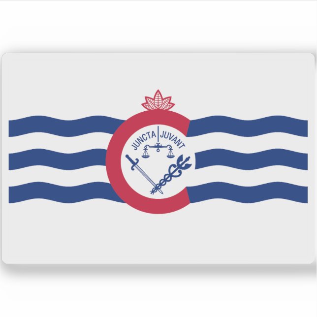 Flag of Cincinnati, Ohio Sticker (Front)