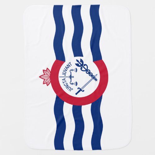Flag of Cincinnati, Ohio Swaddle Blanket