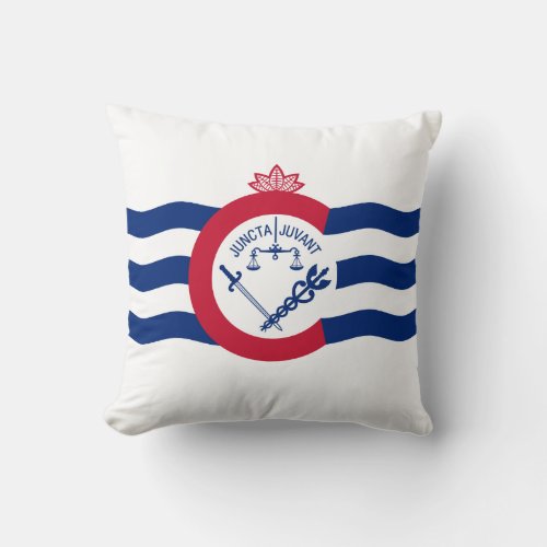 Flag of Cincinnati Ohio Throw Pillow