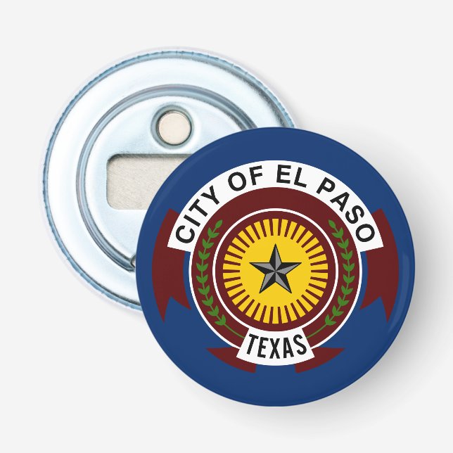 Flag of City of El Paso, Texas Bottle Opener (Front)