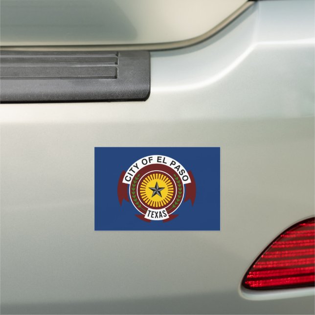 Flag of City of El Paso, Texas Car Magnet (In Situ)