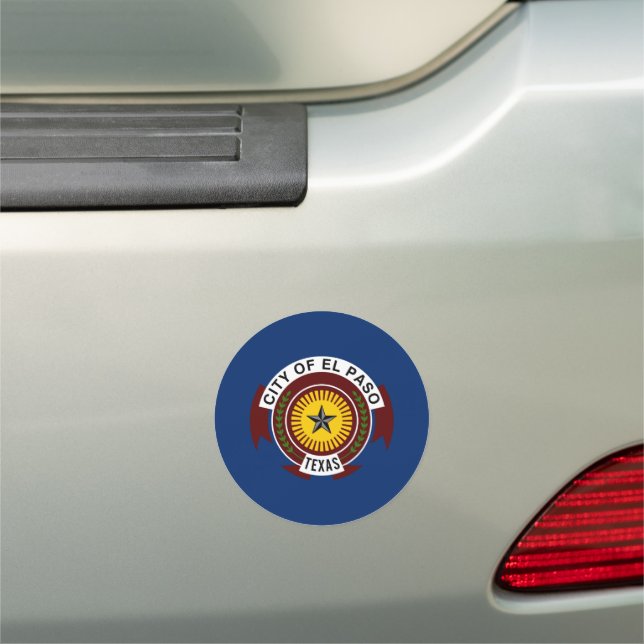 Flag of City of El Paso, Texas Car Magnet (In Situ)