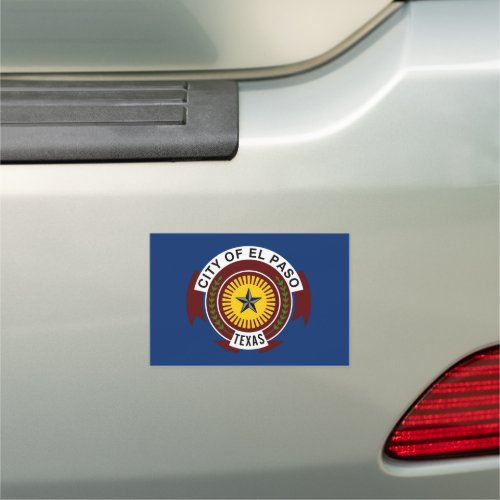 Flag of City of El Paso Texas Car Magnet