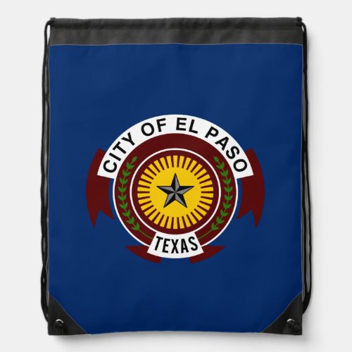 Flag of City of El Paso Texas Drawstring Bag