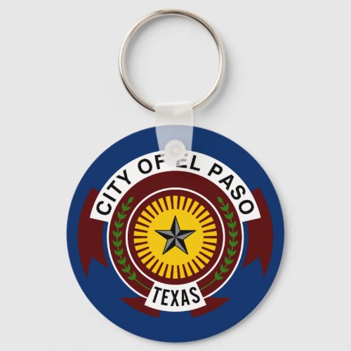 Flag of City of El Paso Texas Keychain