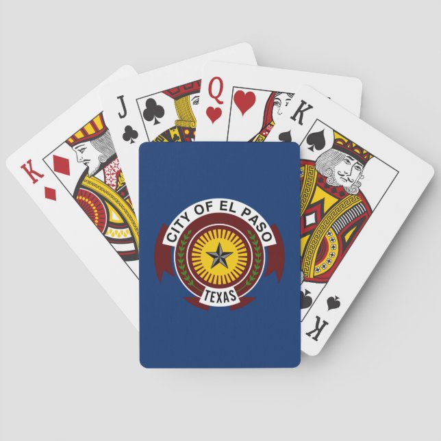 Flag of City of El Paso, Texas Poker Cards (Back)