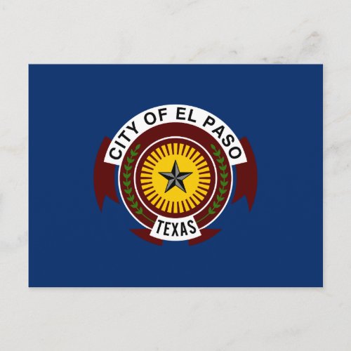 Flag of City of El Paso Texas Postcard