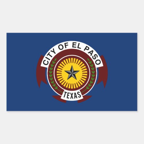 Flag of City of El Paso Texas Rectangular Sticker