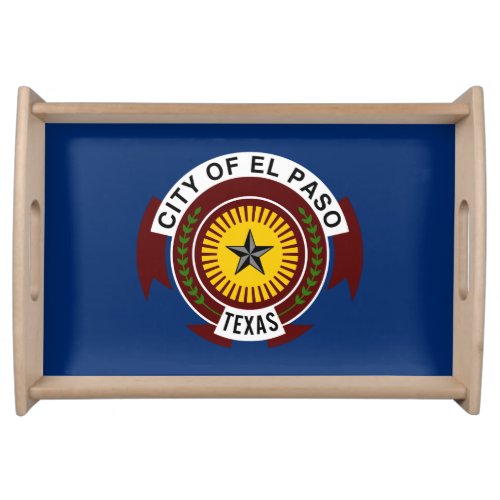 Flag of City of El Paso Texas Serving Tray