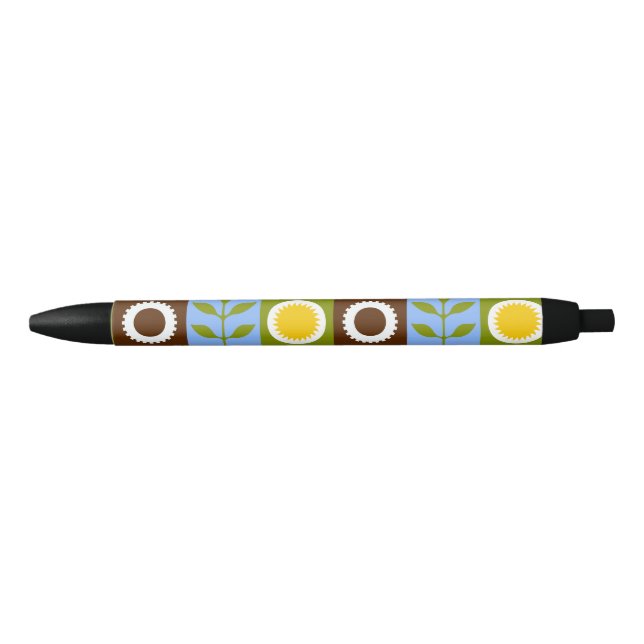 Flag of city of Fresno, California Black Ink Pen (Front)