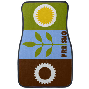 Flag of city of Fresno, California Car Floor Mat