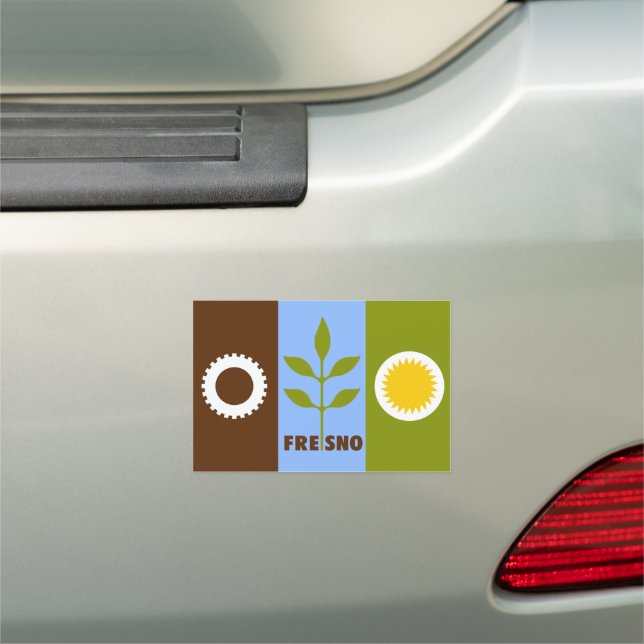 Flag of city of Fresno, California Car Magnet (In Situ)