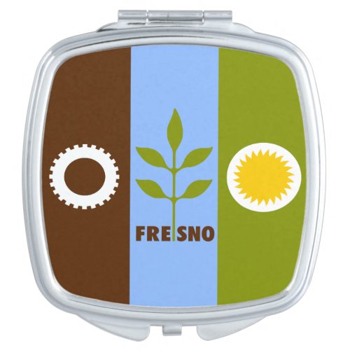 Flag of city of Fresno California Compact Mirror