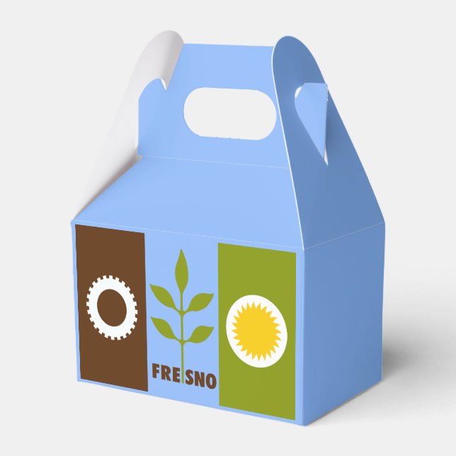 Flag of city of Fresno, California Favor Box (Front Side)
