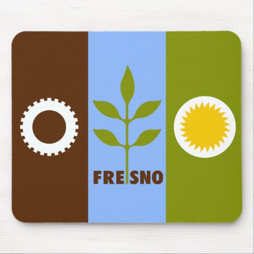 Flag of city of Fresno California Mouse Pad