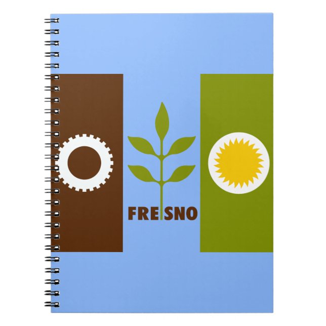 Flag of city of Fresno, California Notebook (Front)