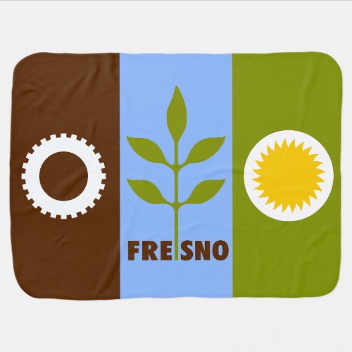 Flag of city of Fresno California Swaddle Blanket
