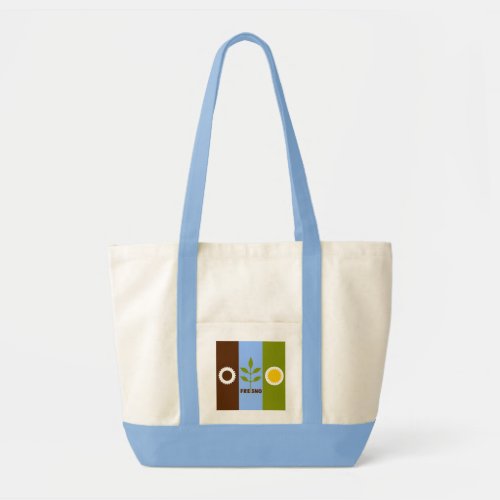 Flag of city of Fresno California Tote Bag