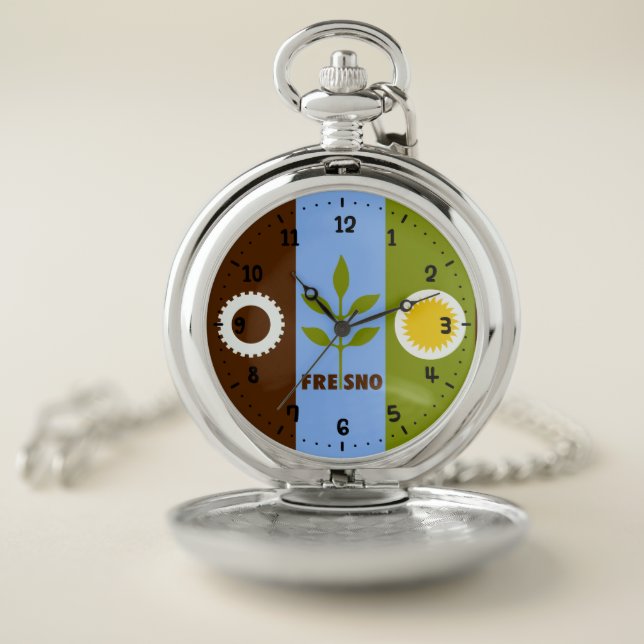 Flag of city of Fresno, California Watch (Inside)