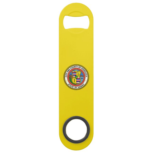 Flag of city of Honolulu, Hawaii Bar Key (Front)