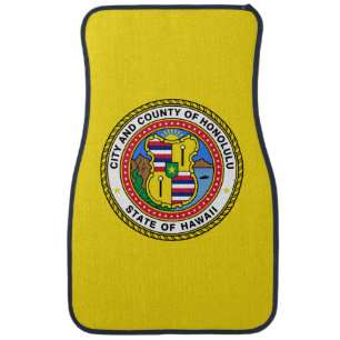 Flag of city of Honolulu, Hawaii Car Mat