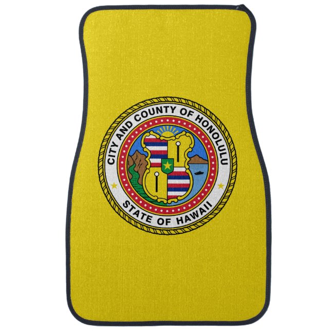 Flag of city of Honolulu, Hawaii Car Mat (Front)