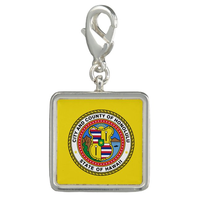 Flag of city of Honolulu, Hawaii Charm (Front)