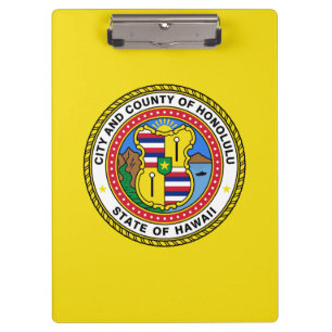 Flag of city of Honolulu, Hawaii Clipboard