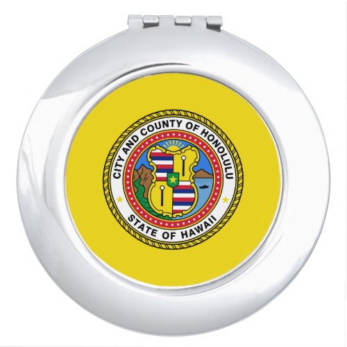 Flag of city of Honolulu Hawaii Compact Mirror