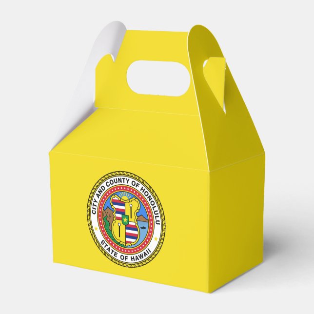 Flag of city of Honolulu, Hawaii Favor Box (Front Side)