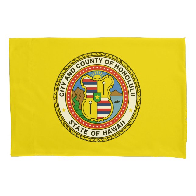 Flag of city of Honolulu, Hawaii Golf Hat Clip Pillow Case (Front)