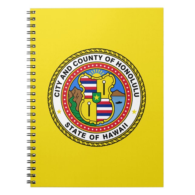 Flag of city of Honolulu, Hawaii Notebook (Front)