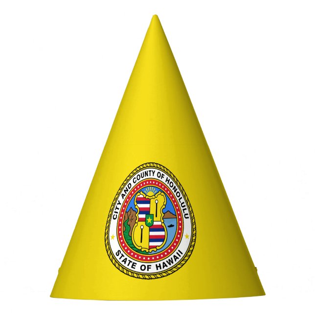Flag of city of Honolulu, Hawaii Party Hat (Front)