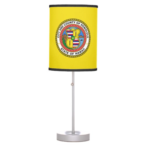 Flag of city of Honolulu Hawaii Table Lamp