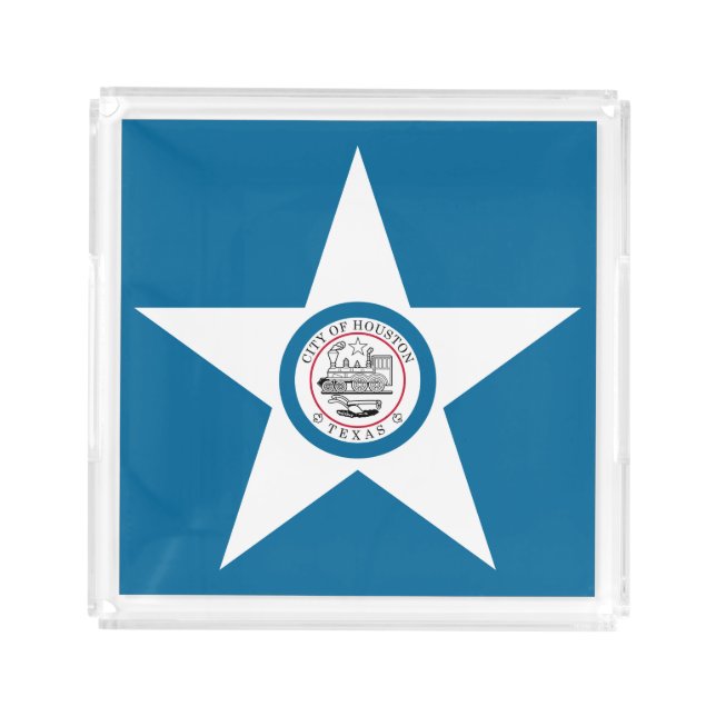 Flag of city of Houston, Texas Acrylic Tray (Front)