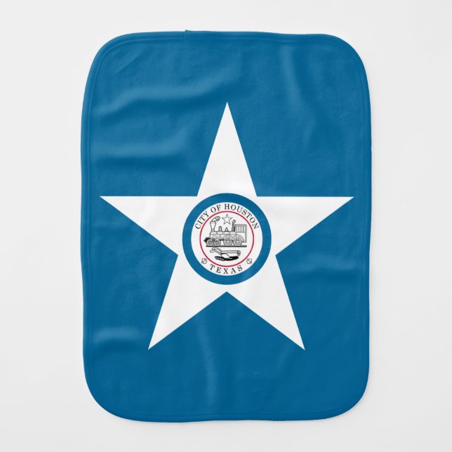 Flag of city of Houston, Texas Burp Cloth (Front)