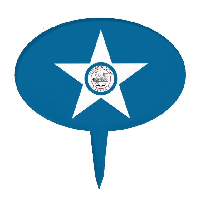Flag of city of Houston, Texas Cake Topper (Front)