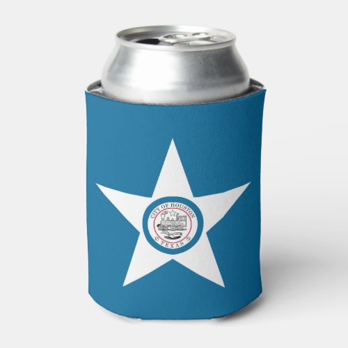 Flag of city of Houston Texas Can Cooler