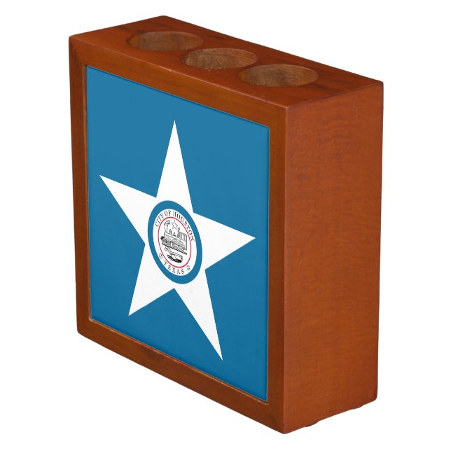 Flag of city of Houston, Texas Desk Organizer (Angled)