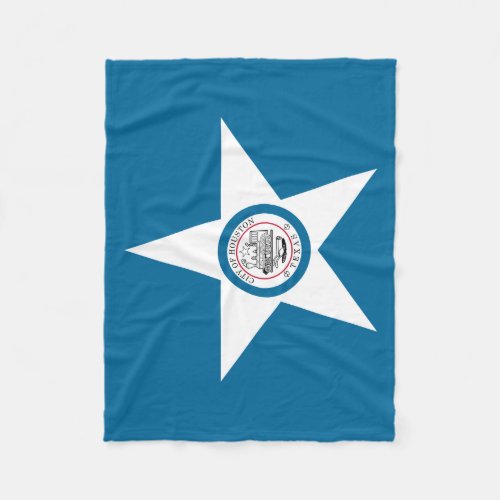 Flag of city of Houston Texas Fleece Blanket