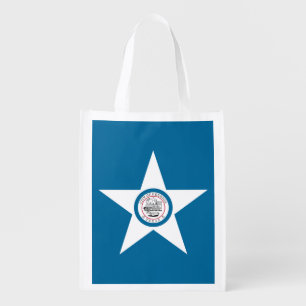 Flag of city of Houston, Texas Grocery Bag
