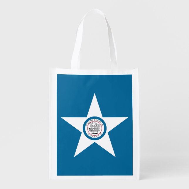 Flag of city of Houston, Texas Grocery Bag (Front)