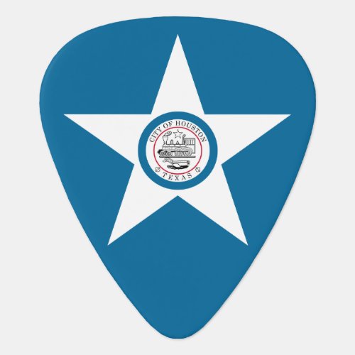 Flag of city of Houston Texas Guitar Pick