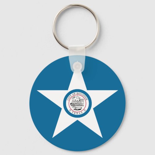 Flag of city of Houston Texas Keychain