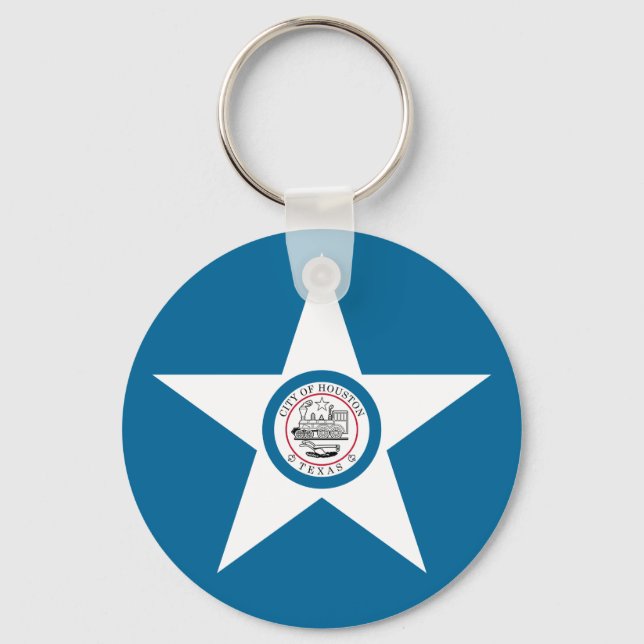 Flag of city of Houston, Texas Keychain (Front)